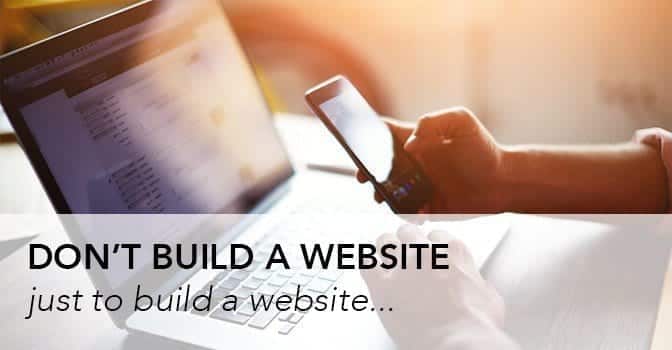 Dont build a website